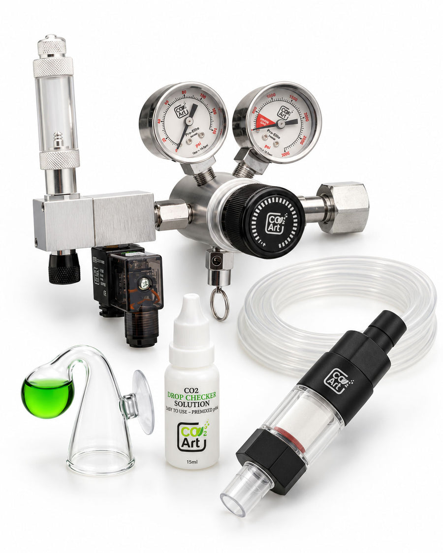 Ny Pro-Elite Series V2 komplett CO2-system for akvarium med ny Inline CO2-diffusor